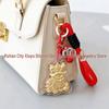 Chow Sang Sang Year of the Horse Gold Lion Dance Phone Chain with Keyring - Auspicious 999 Pure Gold Gift