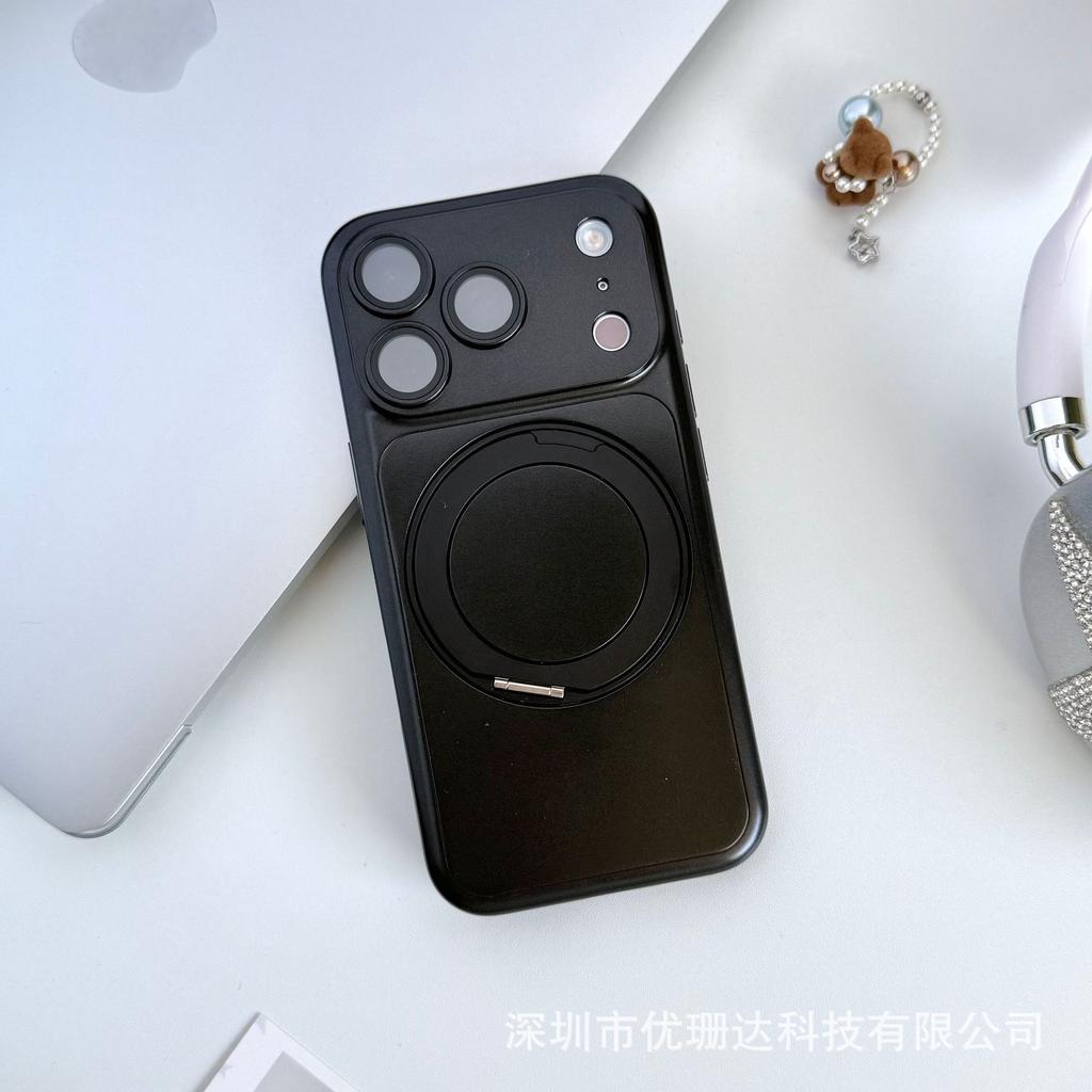 Applicable to iPhone11Promax matte metallic paint mobile phone case Apple 11 rotating magnetic bracket all-inclusive sheath