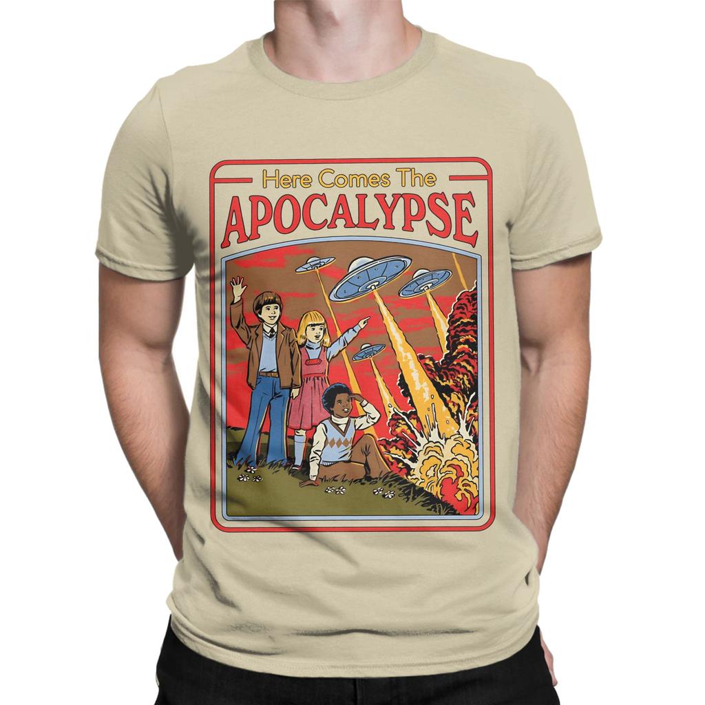 Here Comes The Apocalypse Ufo Graphic 100 Cotton Tshirt Ufo Tops Tees For Unisex