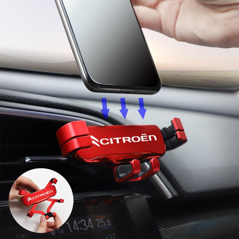 Citroen-wwwn-Car Phone Holder Auto Air Outlet Clip GPS Stand Accessories For Citroen C4 C3 C5 C5X e-C4 X e-C3 C-Elysee Berlingo C2 C-Crosser anc123