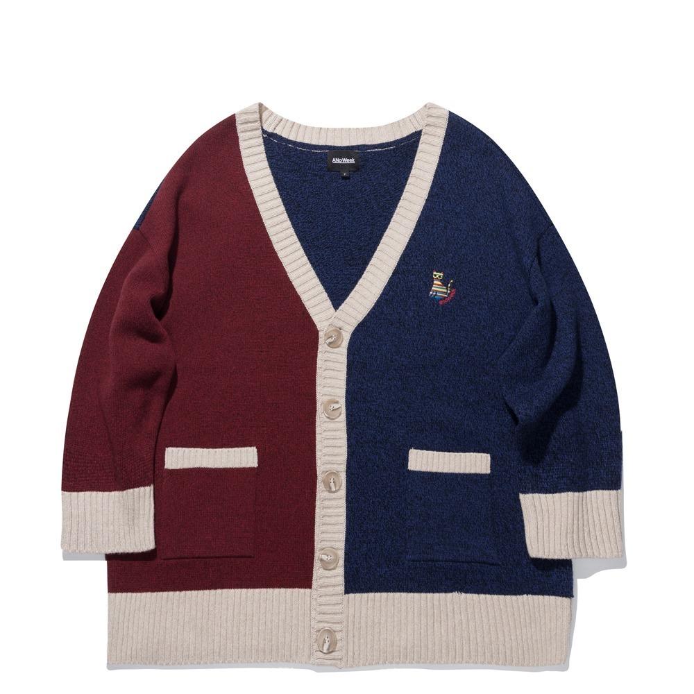 ANOWEEK Over Fit Tweed C/D Knit