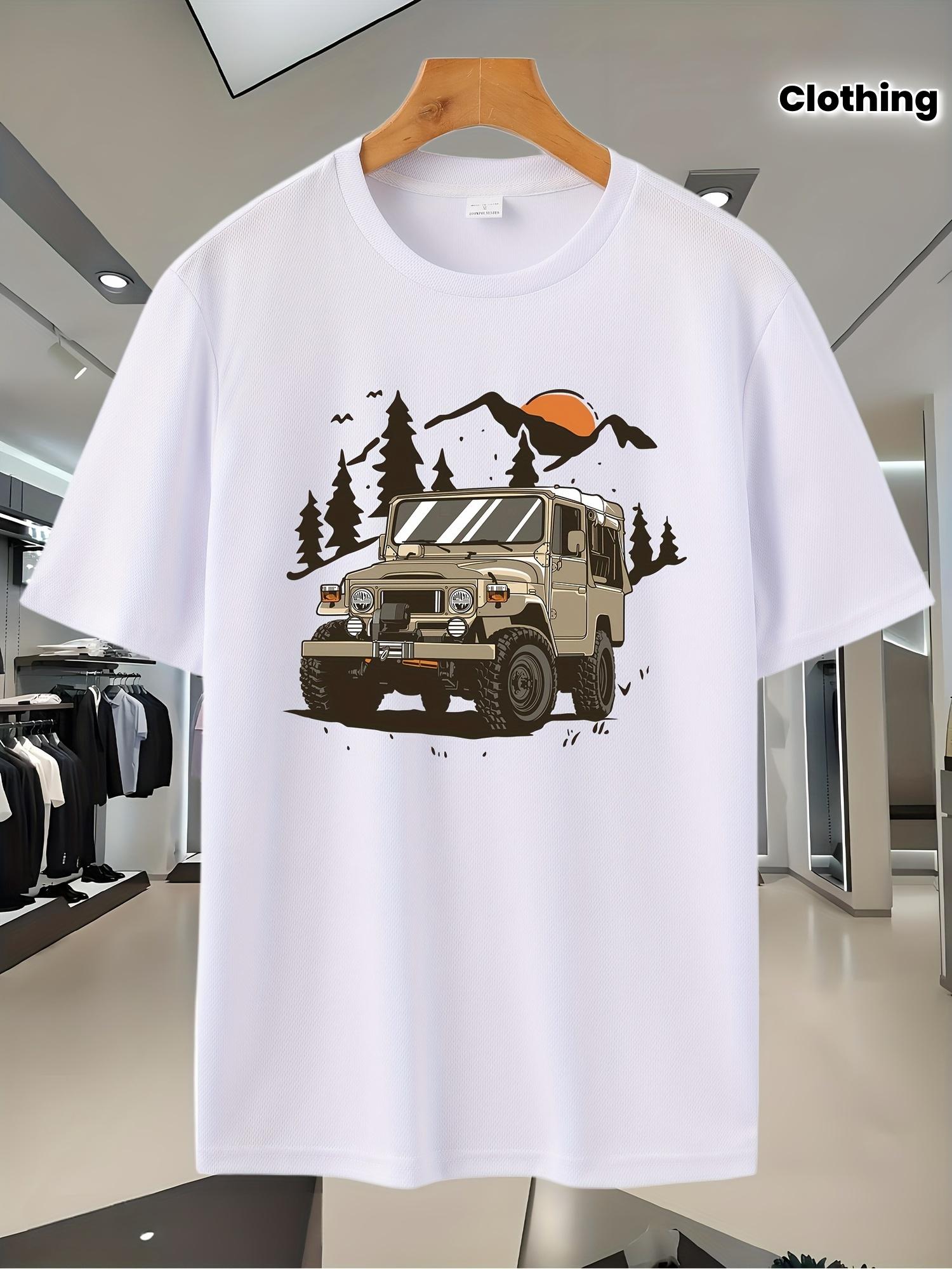 16B2025 Graphic T-shirt - Off-Road Vehicle & Mountain Sunset Print XXXXL