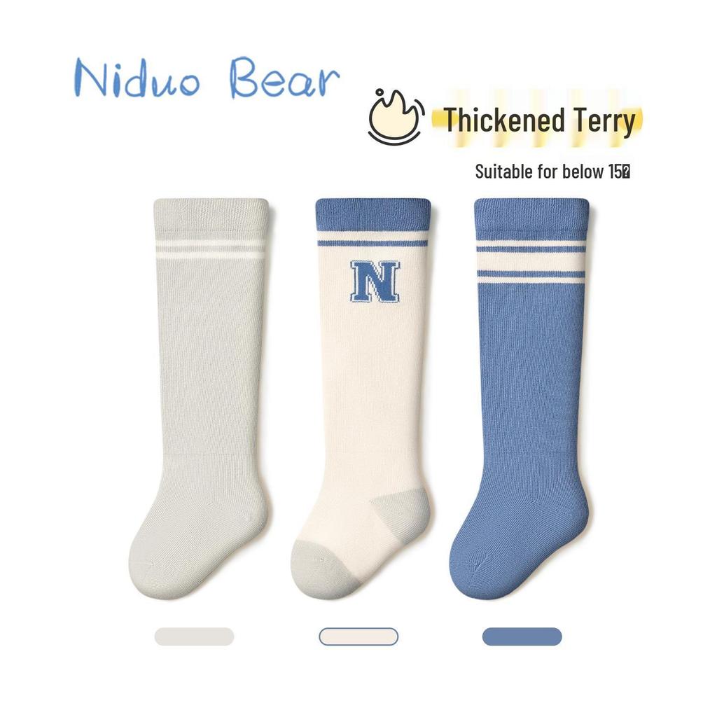 Baby Winter Collection: Nidoran Fleece-Lined Knee-High Warm Cotton Socks for Newborns
