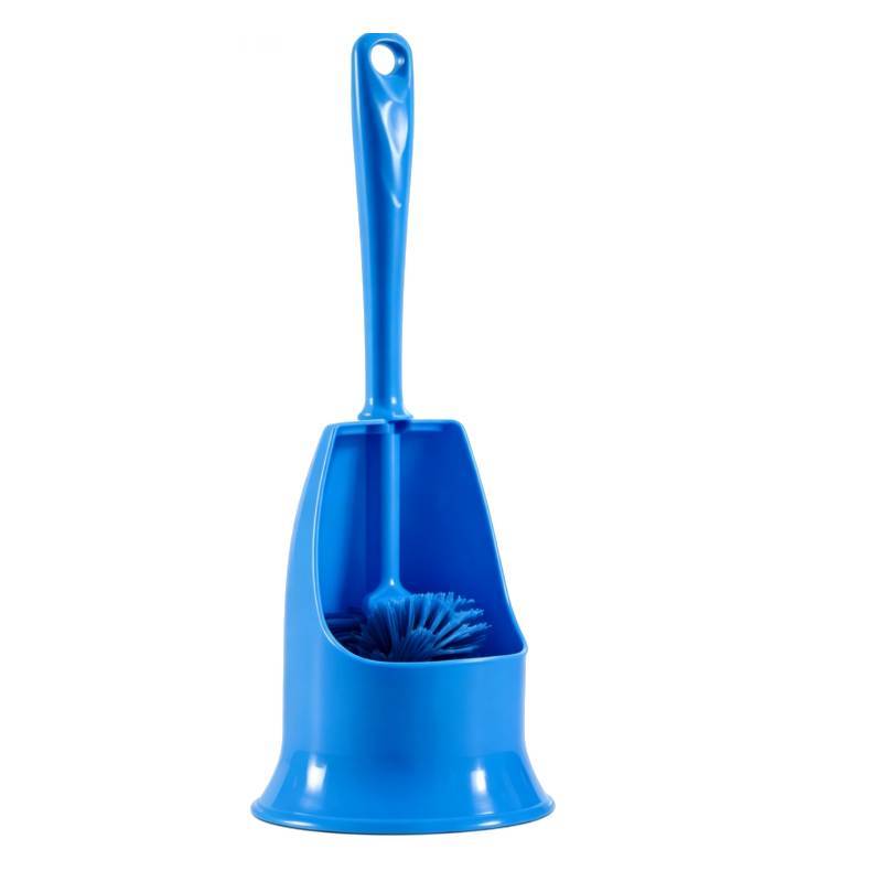Toilet Brush Set With Long Handle Pvc Soft Bristles For Bathroom Cleaning And Hygiene синий