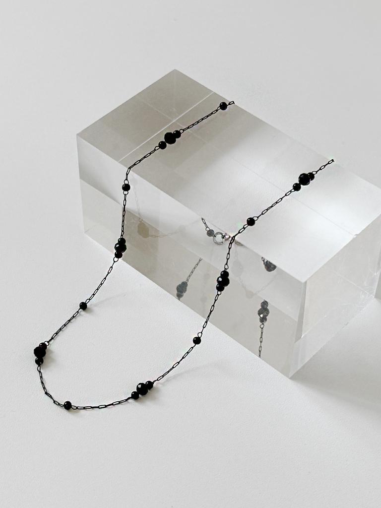 Apple Pie Order Black Chain Beads Choker.