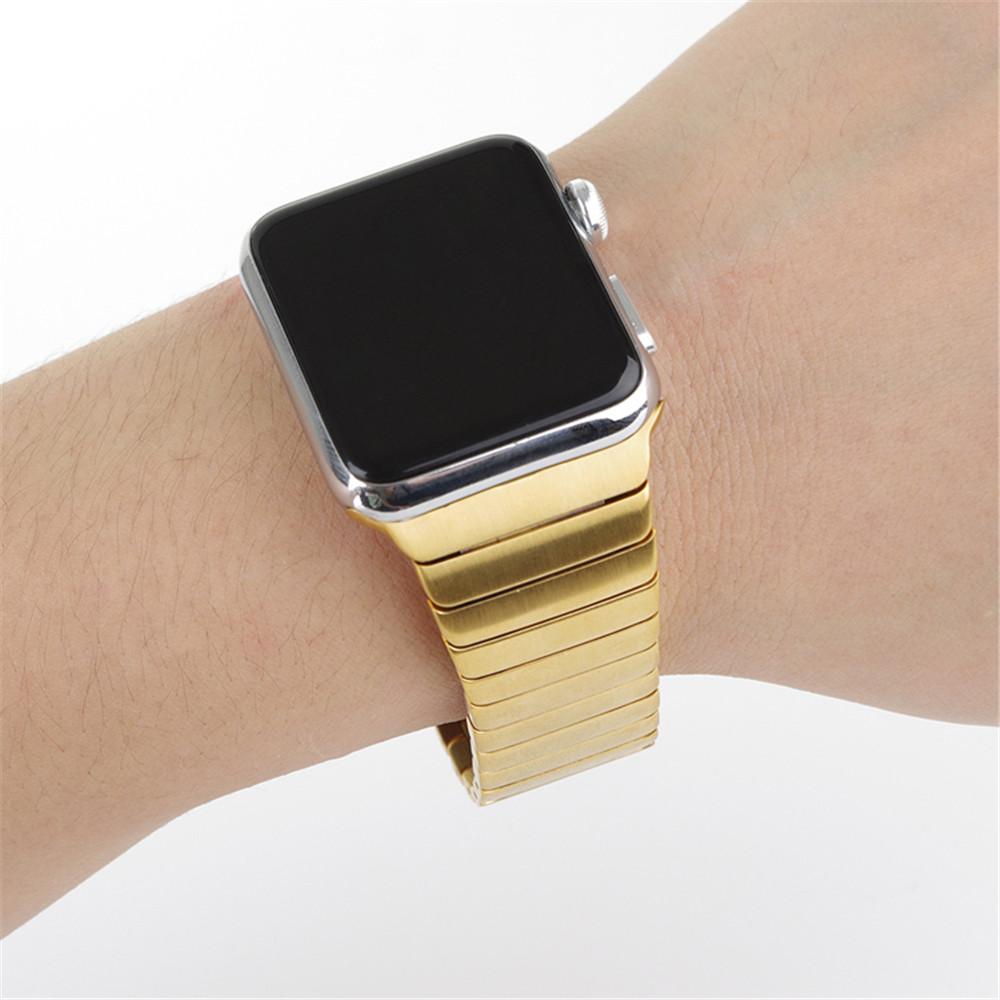 Official Stainless Band for Apple Watch 9 8 7 41mm 45mm Butterfly Clasp Watch Strap for IWatch Ultra 38 42mm 49mm Replacement Watch Band Accessories
