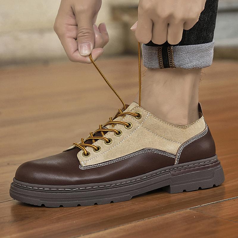 Luxury Brand Non-Slip Man Casual Shoes Stylish Genuine Leather Male Oxford Shoes Classic Handmade Male Moccasins Hiking Footwear