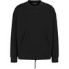 FW24 Solid Color Letter Logo Embroidered Loose Fit Crew Neck Long Sleeve Sweatshirt Men Sweatshirt Black 6D1MC1-1JRRZ-0999