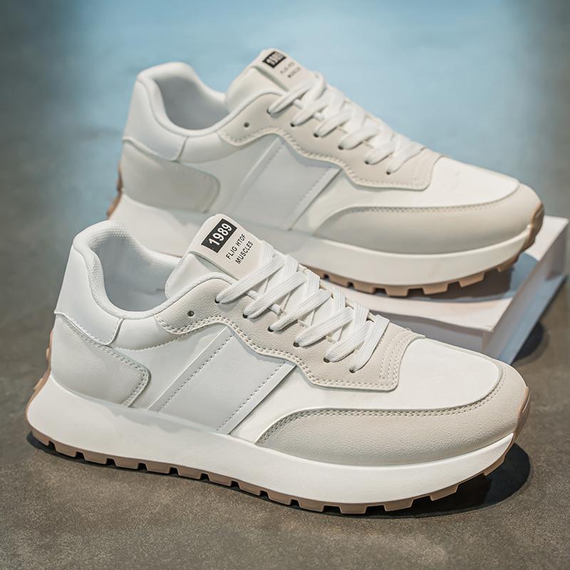 Comfortable Breathable Mesh Lace Up  Anti Slip  Thick Soled Sports Shoes Men's Casual Sports Shoes  Fashionable and Versatile