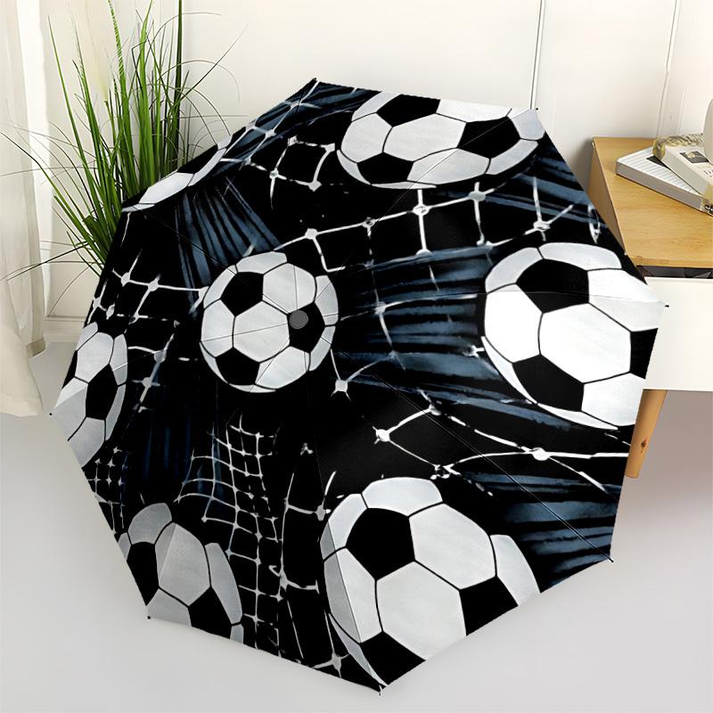 1pc Soccer Goals Automatic Open/Close Umbrella with Folding Feature Compact Travel Umbrella, Lightweight Design, for Commuting, Business085