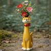 Vaso per Cani in Resina Statuetta Cucciolo Bizzarra Vasi da Fiori Fioriera Cane Decorazioni per la Casa