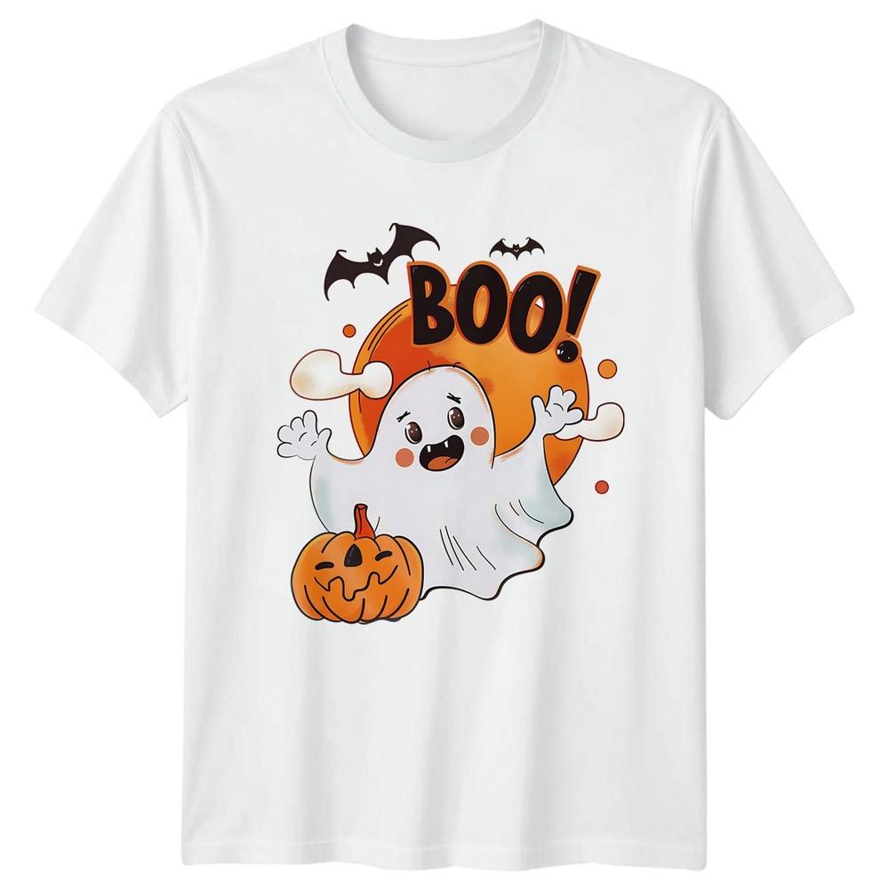 Boo TShirt Cute Halloween Ghost Pumpkin Halloween Gift For Him And Her S
