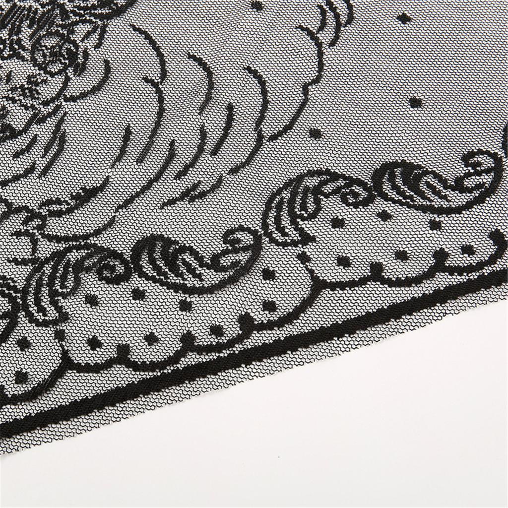 Woman Mantilla Shawl Wedding Church Lace Trim Scarf Soft Floral Scarf Veil Wedding Headwear Mantilla