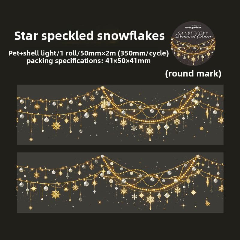 PET Tape Vintage Butterfly Starlight Pendant Decorative For DIY Journal Scrapbooking Collage Gift Wrapping Stationery PET Tape