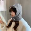 Cute Little Bear with Double sided Women's Plush New Korean Version Knitted Versatile Warm Ear Protection Thickened Fashionable Hat