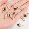 1piece Stainless Steel Pointed Conch Enamel Pendants DIY Summer Style Necklace Jewelry Accessories Clothing Decoration Supplies
