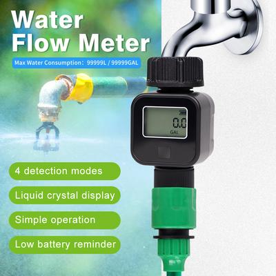 SGS05 Digitaler Wasserdurchflussmesser IP5X Bewässerungswasserventil-Durchflussmesser Wasserverbrauchs-Durchflussratenmessung für den Garten im Freien