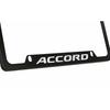License Frame Inc. Honda Accord Wordmark Black Metal License Plate Frame Holder (4 Holes)