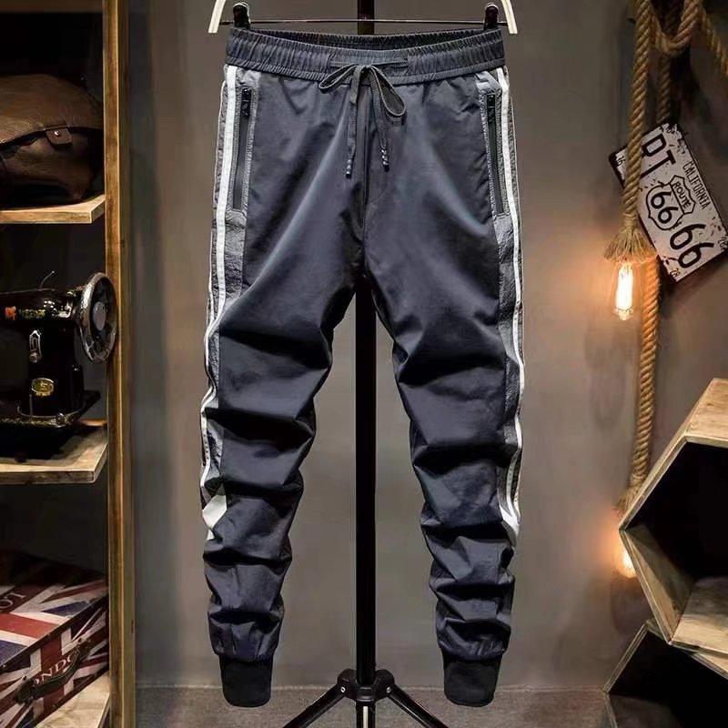 

Мужские модные полосатые джоггеры-гаремы: Весенне-осенние повседневные брюки для улицы 3XL