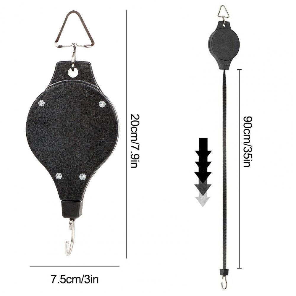 Plant Hanger Adjustable Height Gardening Retractable Hook Heavy Duty Retractable Plant Hanger with for Hanging for Garden