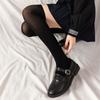 Bas cuissardes opaques sexy élastiques JK pour filles, chaussettes montantes au-dessus du genou pour femmes, chaussettes longues