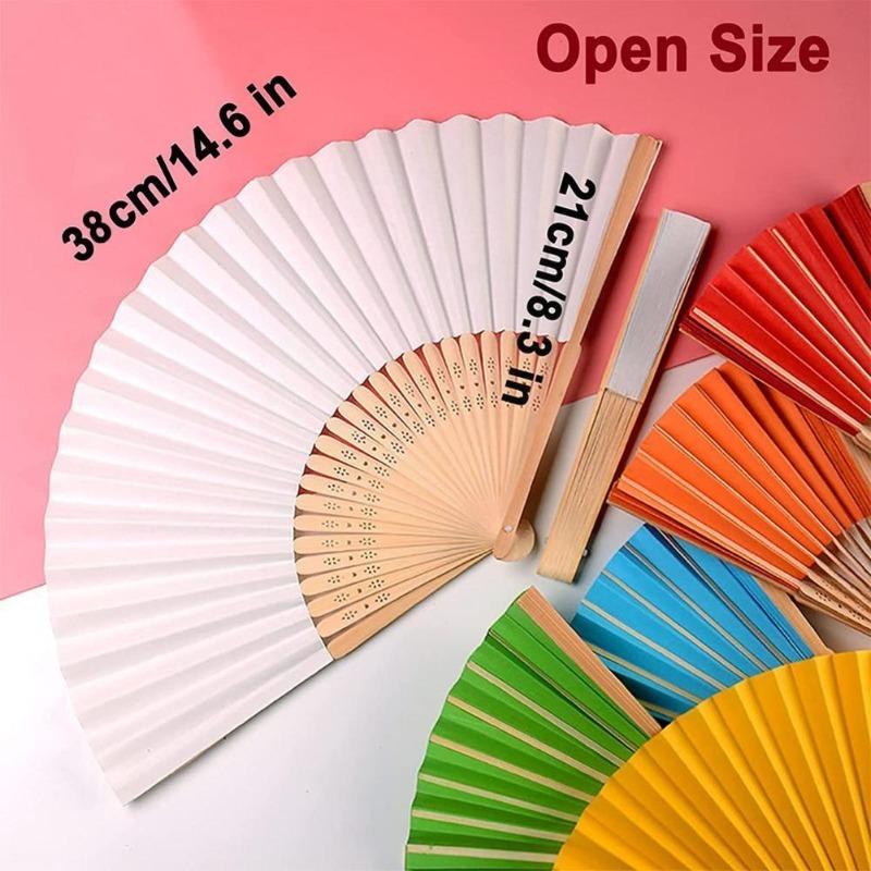 1PC Blank Folding Fan Portable Handheld Folding Fan Children Painting Fan DIY Handmade Materials