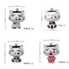Cat Resin Figurine Keychain With Cartoon Style For Gift Giving And Collection