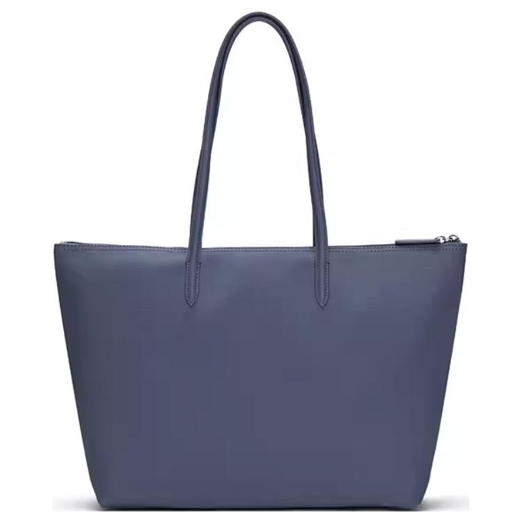 Lacoste Bolso de Hombro Tote de Compras de PVC Versátil de Moda Bolso de Mano Grande para Mujer Azul NF1888PO-N77