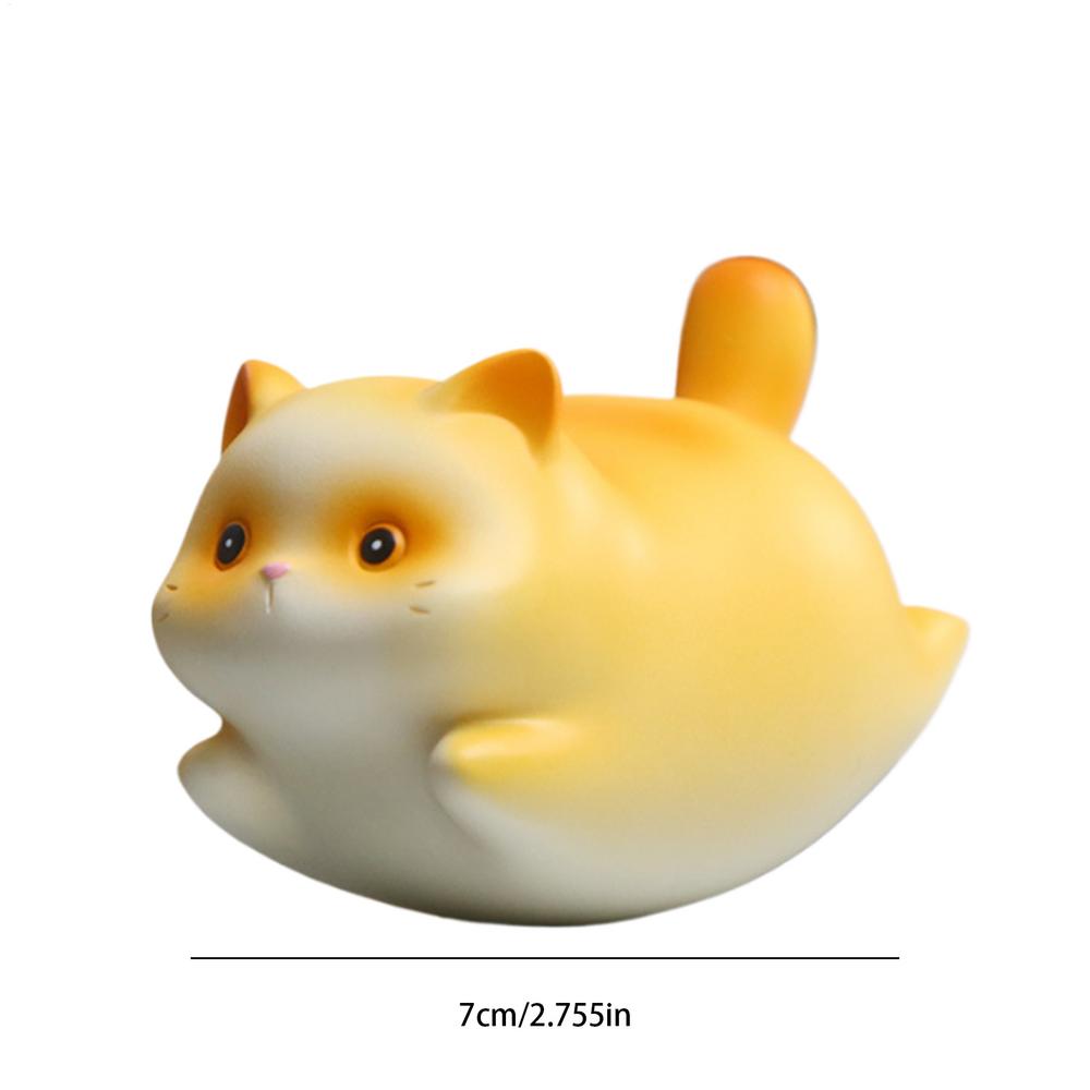 Small Cat Figurines Rocking Animal Funny Toys Cat Figurines For Desk Accessories For Home Bedroom Living Room Office School