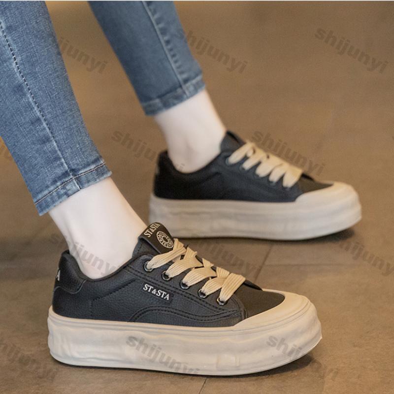 Fashion Lightweight Lace Up Casual Sneakers for Women New Comfortable Non Slip Sports Running Shoes Woman Thick Soles Increase Sneakers