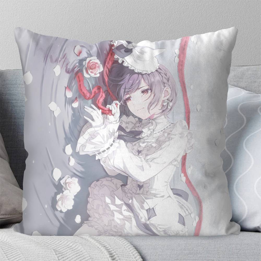 Mafuyu Asahina Anime PProject Pillow Case Fashion Square Pillowcase Bedroom Sofa Room Ins Decoration Leisure