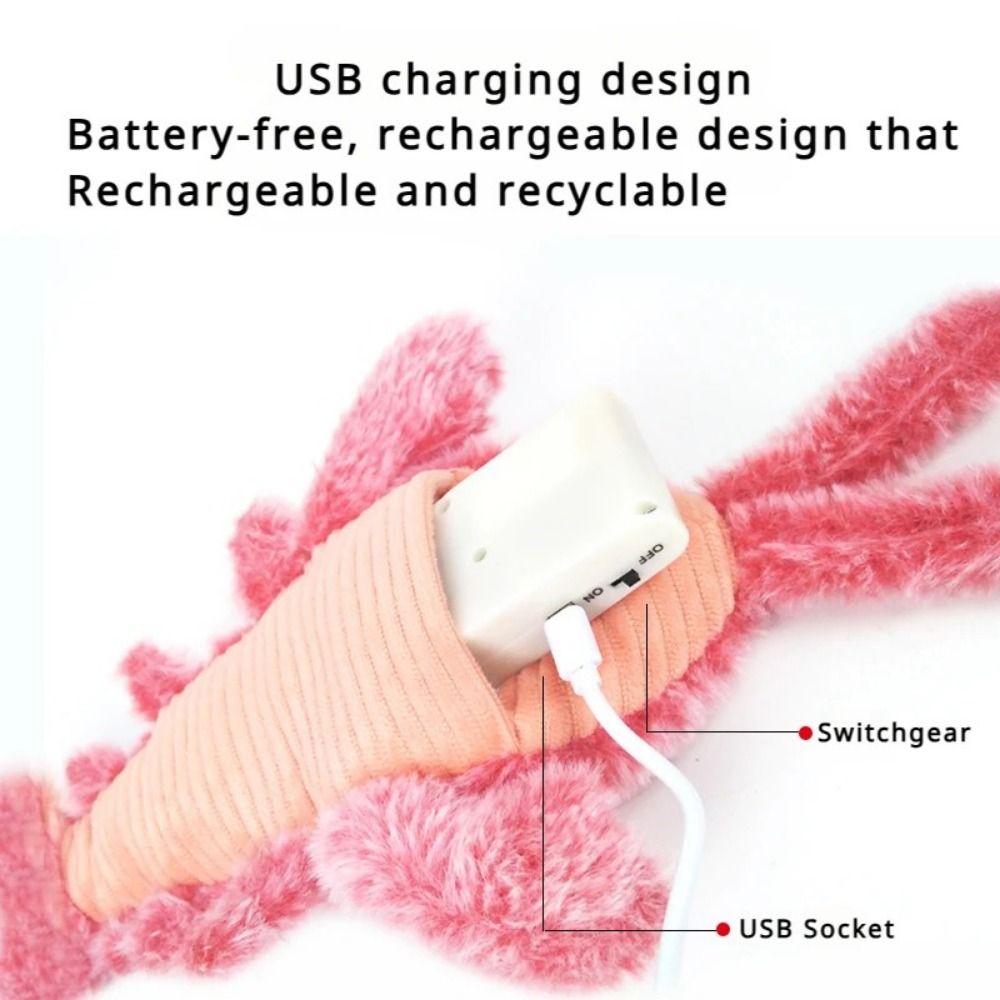 Tanzen Moving Plüsch Elektrische Haustier Spielzeug USB Lade Hunde Interaktive Spielzeug Hummer Katzen Spielzeug Outdoor