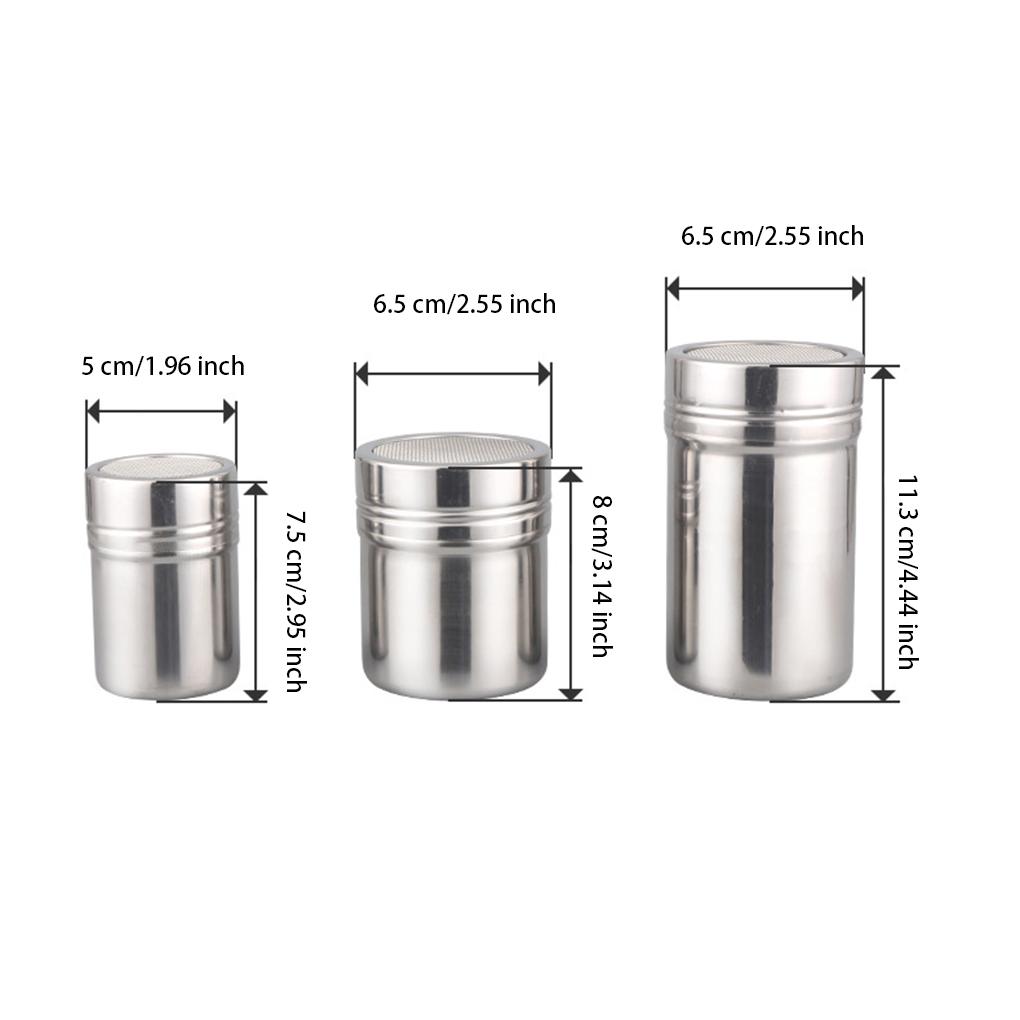 Accesorii de uz casnic Drăgălașe Sită cu plasă din oțel inoxidabil Pulverizator de pudră cu capac Ustensile de cafea Plasă Săculeț de sare