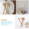 10 Pcs Bamboo Spoon Long Handle Mixing Milk Reusable Coffee Stirring Dessert Small Salt