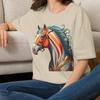 Retro Horse T-Shirt Horse Tee Animal Tee Gift for Boy Teen Girls Mom Dad Grandma Grandpa Family Sister Brother Mama Grands Crew Team Party