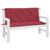 VidaXL Lot de 2 Coussins de Banc de Jardin, Revêtement de Banc avec Jeux de Cordes, Coussin d'Extérieur Imperméable, Rouge 361687