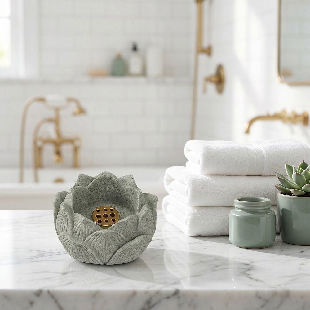 Lotus Shape Incense Stick Burner Flat Bottom Ash Catcher Incense Burning Tray  Home Fragrance