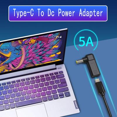 TypeC Female To Dc Laptop Power Adapter Connector Elbow Plug Compatible With For Lenovo Asus Hp Dell Acer - Charging Accessories