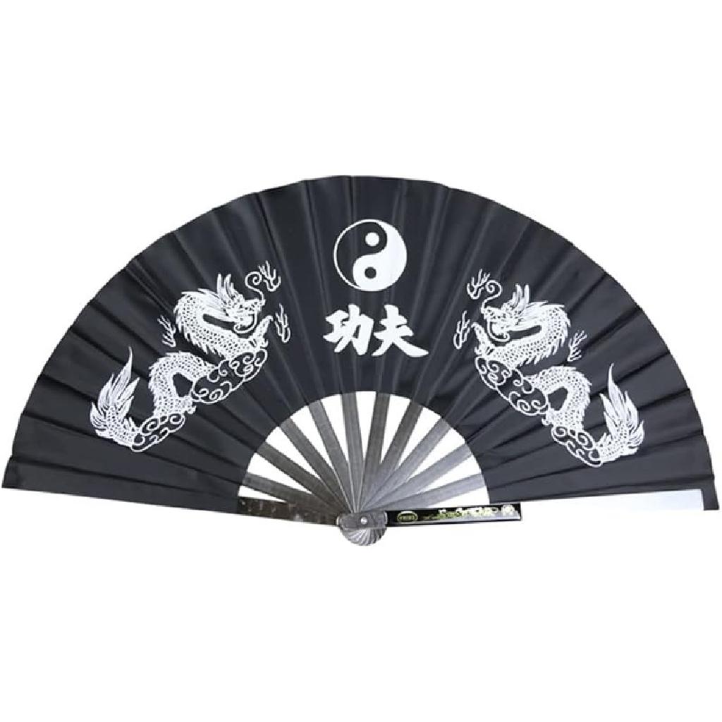 Stainless Steel Tai Chi Fan Decorative Folding Fans Chinese Kung Fu Fan for Performance Dance, Arts Dance, Training, Sports, Decorations, Festival,