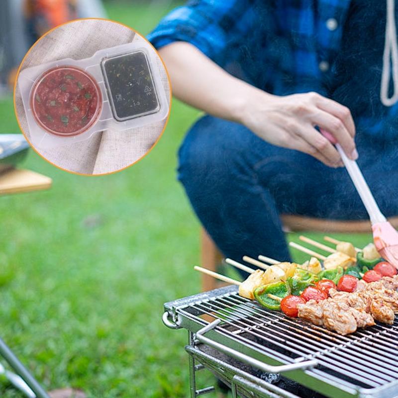 Small Food Container Sauce Box Sauce Container Sauce Dips Holders Seasoning Box Snacks Container Suitable for Sauce