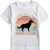Travel Unisex Crew Neck Tshirt Daily Wear Less People More Dogs Sunset Dog Silhouette Minimalist For Unisex Teeshirt Basic Tee