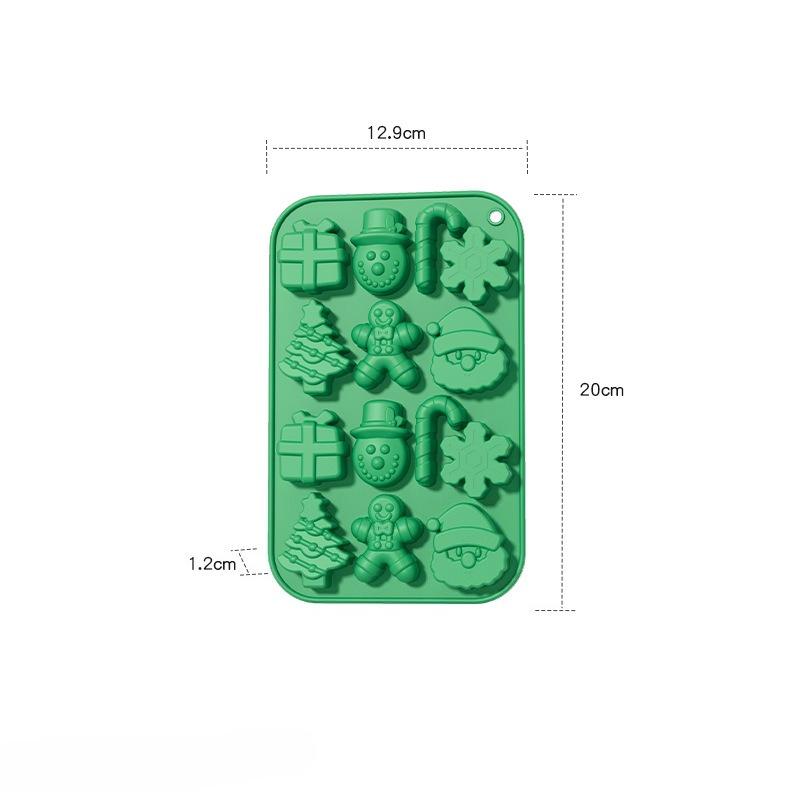 Silicone Chocolate Molds Christmas Santa Claus Snowman Gingerbread Man Baking Molds for Jelly Candy Gummy Soap DIY Baking Tool