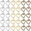 240Pcs 3 Colors Tibetan Style Alloy Charms, Hollow Heart, Mixed Color, 9.5x8x1mm, Hole: 1.5mm, 80pcs/color
