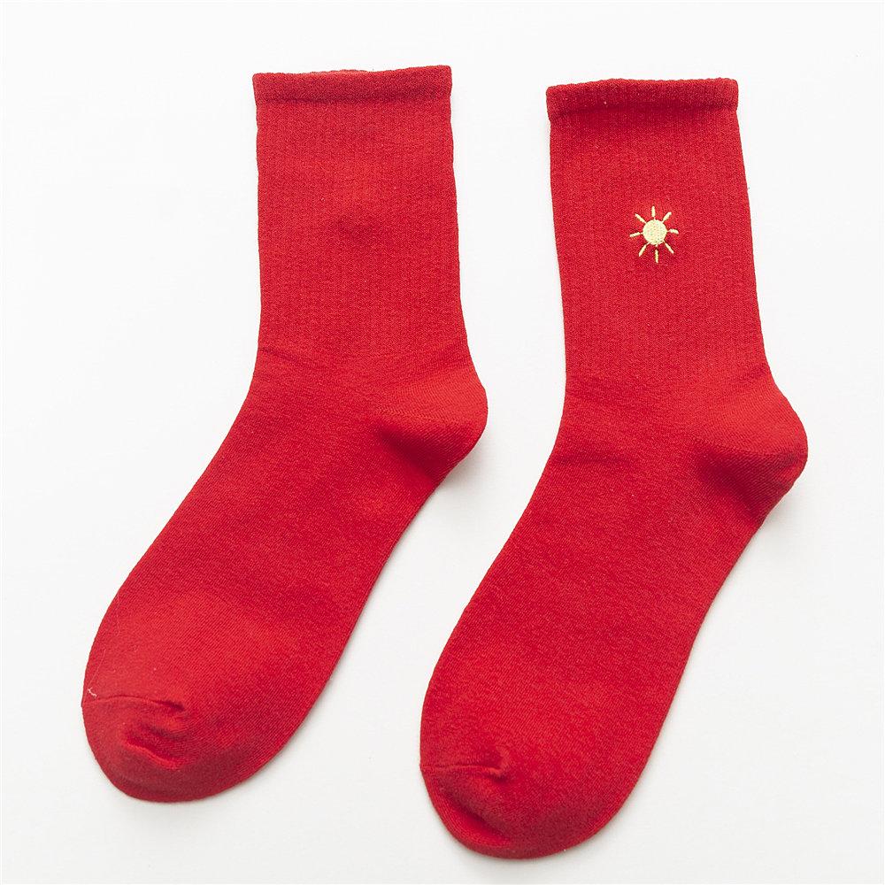 

Модная вышивка, узор прогноза погоды, забавный барометр настроения, носки, молния, радуга, дождь, солнце, хипстерские носки, дропшиппинг