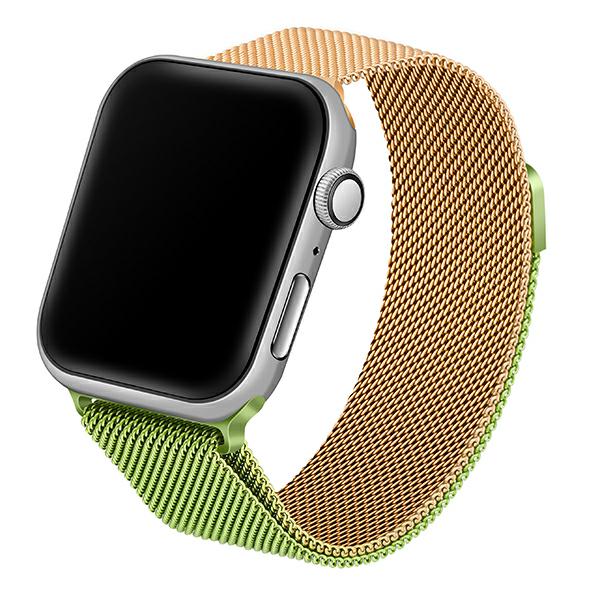 Beline Steel Roestvrijstalen Band Voor Apple Watch 38/40/41Mm Groen-Goud