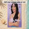 Beach TowelOlivia Rodrigo Custom Name Text Personalized Soft Towel for Beach Pool Indoor Home Decor Gift