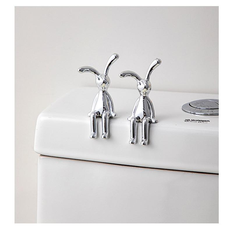 2PC Long-Eared Rabbit Double Statue Cartoon Decoration Accessories Living Room Bedroom Car Decoration Desktop Decorative Ornamet