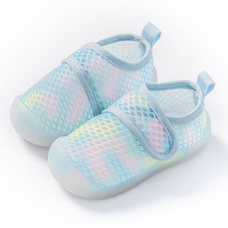 

Fashion Girls Shoes Summer New Kids Sandals Soft Soled Baby Shoe Anti Slip Child Walking Shoes Simple Boys Mesh Shoe insole11.5cm синий