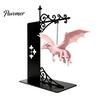 Akcesoria do domu w stylu smoczym Magiczna Pływająca Półka Lampka, Ciepłe Nocne Światło LED, Dekoracja Statua Magii Fantasy Wystrój Kącika do Czytania, Unikalne