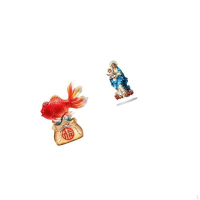 Chinese Feng Shui Koi Fish Acrylic Sculpture Desktop Decoration Unique Tabletop Ornament Gift for